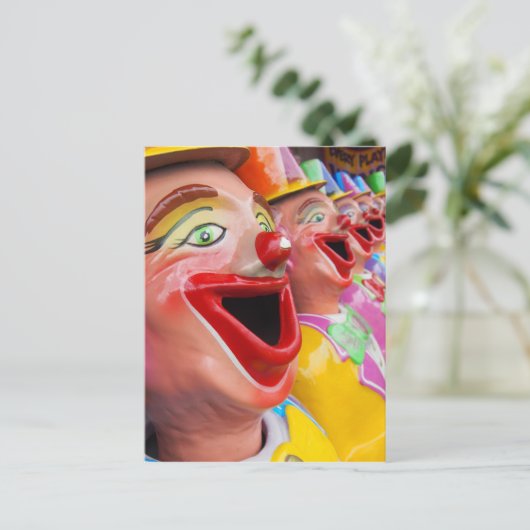 lachende Clowns Postkarte (Stehend Vorderseite)