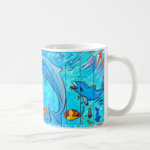 lachende Delphinkaffee-Tasse Kaffeetasse