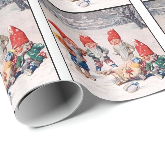 Lachende Elfe Geschenkpapier (Rolleneckpunkt)