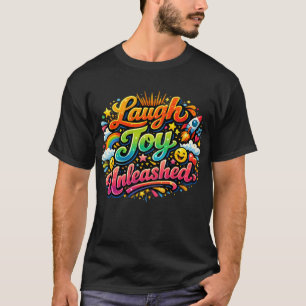 Lachende Freude Unbeschwert: Die Strahlende Burst- T-Shirt