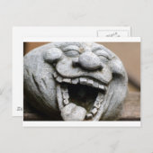 lachende Gnaome aus Zement Postkarte (Vorne/Hinten)