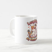  Lachende Katze Schnurrhaare Weg Kaffeetasse (Vorderseite Links)