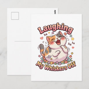 Lachende Katze Schnurrhaare Weg Postkarte
