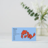 Lachende Krebse, Visitenkarte (Stehend Vorderseite)
