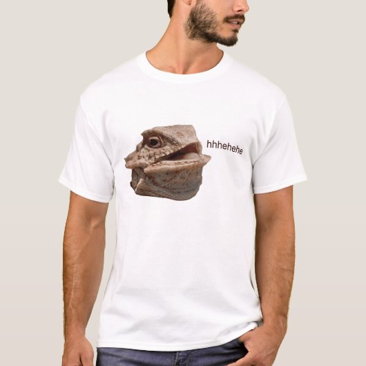 Lachende Leguan-HeHe Eidechse T-Shirt (Vorderseite)