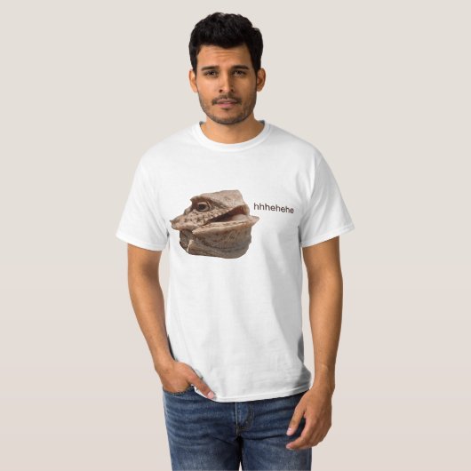 Lachende Leguan-HeHe Eidechse T-Shirt (Vorne ganz)