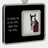 Lachende Pferde individualisieren Stillstand als M Rahmen-Ornament Silber (Rechts)