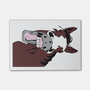 Lachende Pferdespaß-Reiterkunst Post-it Klebezettel