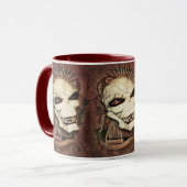 Lachende Schädel-gotische Fantasie-Kunst Tasse (Vorderseite Links)