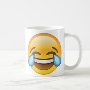 Lachende schreiende Risse von Freude emoji Kaffeetasse