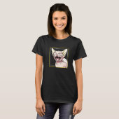 lachende Sphynx-Katze T-Shirt (Vorne ganz)