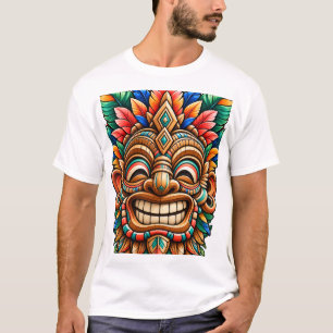 Lachende Tiki-Maske der Insel T-Shirt