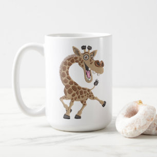 Lachende Verrückte Giraffe Kaffeetasse