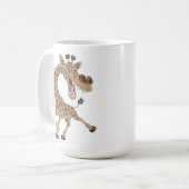 Lachende Verrückte Giraffe Kaffeetasse (Vorderseite Links)