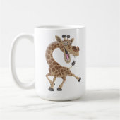 Lachende Verrückte Giraffe Kaffeetasse (Links)