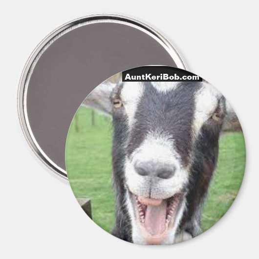 lachende Ziege Magnet (Vorderseite/Rückseite)