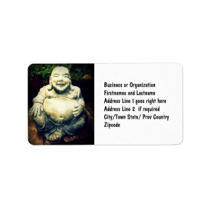 Lachender Buddha Adressaufkleber