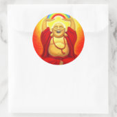 Lachender Buddha-Aufkleber Runder Aufkleber (Tasche)