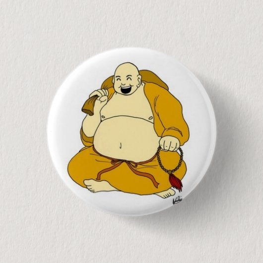 lachender Buddha Button (Vorderseite)
