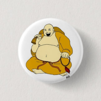 lachender Buddha Button