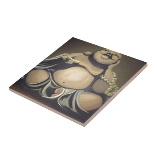 Lachender Buddha Fliese (Seite)