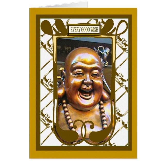 Lachender Buddha, jeder gute Wunsch (Vorne)