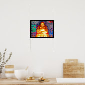 Lachender Buddha Poster (Küche)