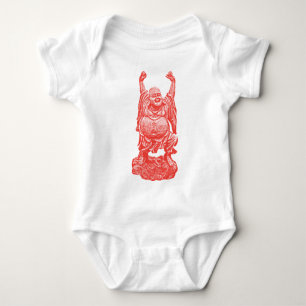 Lachender Buddha (rot) Baby Strampler
