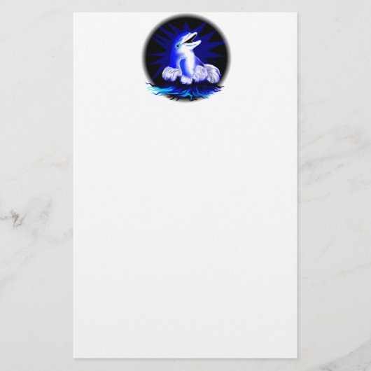 Lachender Delfin Büropapier Briefpapier (Vorderseite)