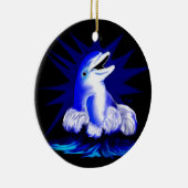 Lachender Delfin Keramikornament (Rechts)