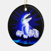 Lachender Delfin Keramikornament (Links)