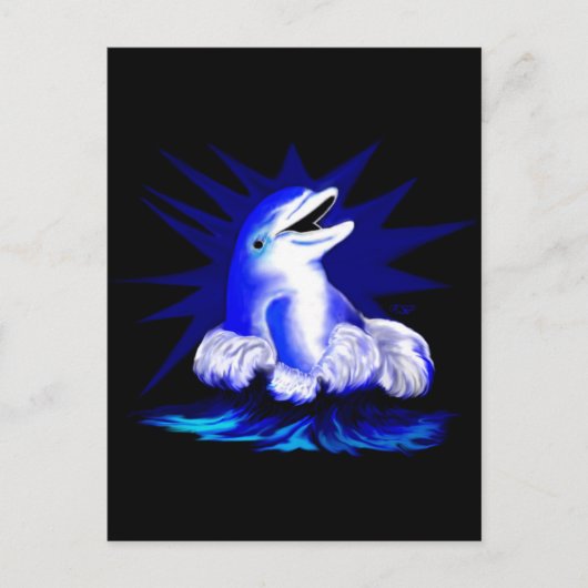 Lachender Delfin Postkarte (Vorderseite)