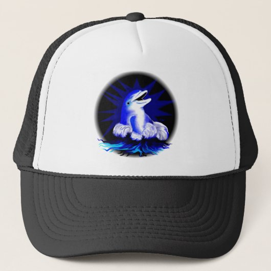 Lachender Delfin Truckerkappe (Vorderseite)