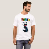 Lachender Felix der Katzen-T - Shirt (Vorne ganz)