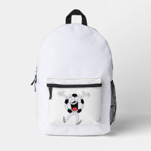 Lachender Fußball-Maskottchen Bedruckter Rucksack