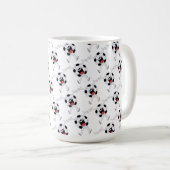 Lachender Fußball-Maskottchen Kaffeetasse (VorderseiteRechts)