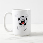 Lachender Fußball-Maskottchen Kaffeetasse (Links)