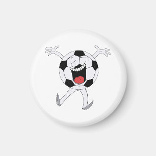 Lachender Fußball-Maskottchen Magnet