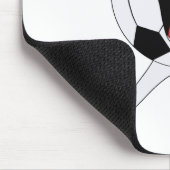 Lachender Fußball-Maskottchen Mousepad (Ecke)