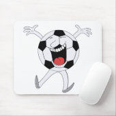 Lachender Fußball-Maskottchen Mousepad (Mit Mouse)