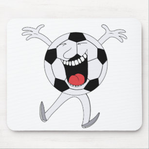 Lachender Fußball-Maskottchen Mousepad