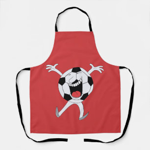 Lachender Fußball-Maskottchen Schürze