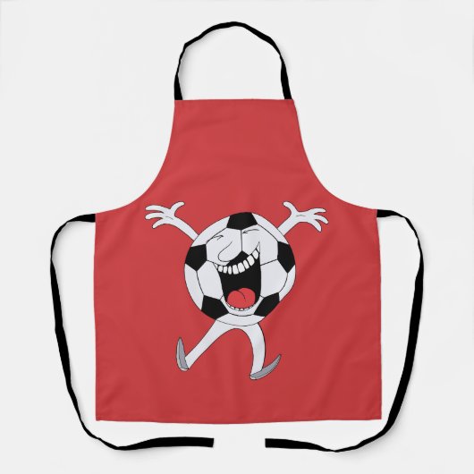 Lachender Fußball-Maskottchen Schürze (Vorderseite)