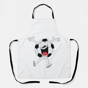 Lachender Fußball-Maskottchen Schürze