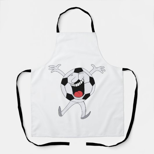 Lachender Fußball-Maskottchen Schürze (Vorderseite)