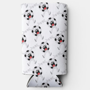 Lachender Fußball-Maskottchen Selters Dosenkühler