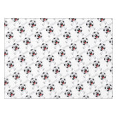 Lachender Fußball-Maskottchen Tischdecke (Vorderseite (Horizontal))