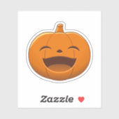 Lachender Halloween-Kürbis Aufkleber (Blatt)