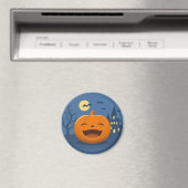 Lachender Halloween-Kürbis Magnet (In Situ (Geschirrspüler))