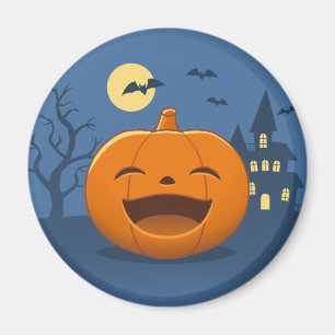 Lachender Halloween-Kürbis Magnet